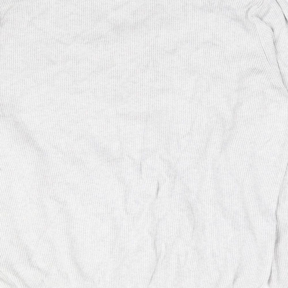 George Mens Grey Collared Cotton Pullover Jumper Size 2XL