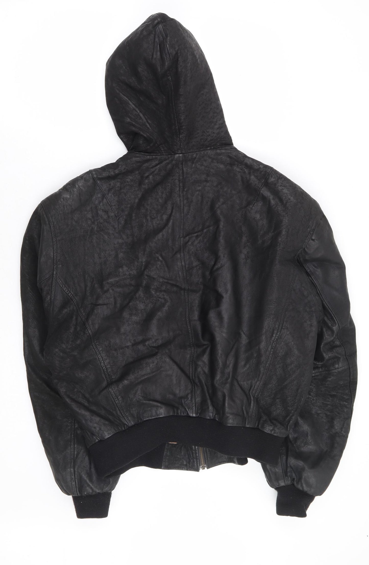 Preworn Mens Black Bomber Jacket Jacket Size M Zip