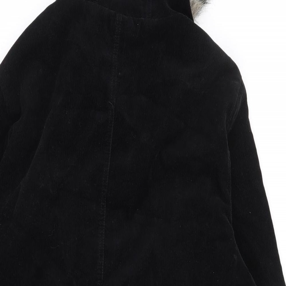 NEXT Womens Black Parka Coat Size 14 Zip