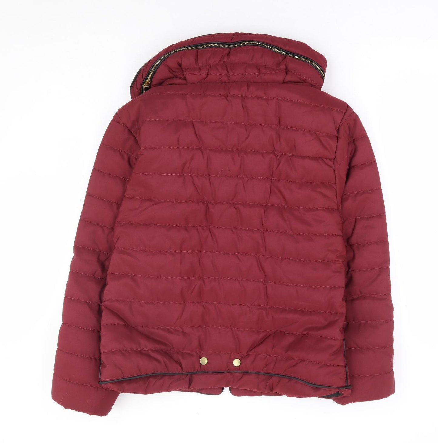 Rising Womens Red Puffer Jacket Jacket Size L Zip