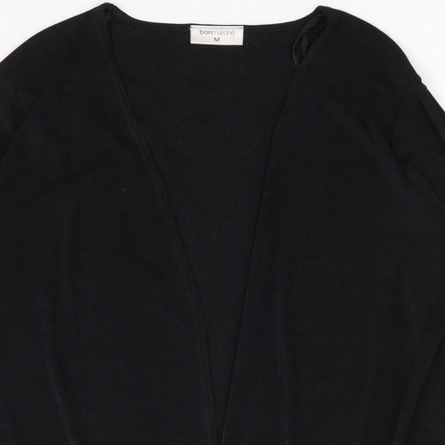 Bonmarché Womens Black V-Neck Polyester Cardigan Jumper Size M