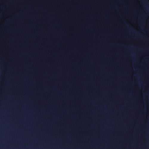 Dupont Womens Blue Polyester Basic Blouse Size M Boat Neck