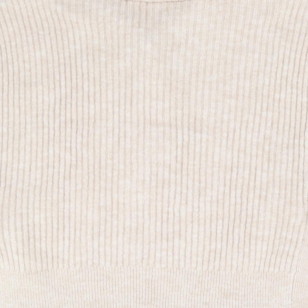 Primark Womens Beige V-Neck Acrylic Vest Jumper Size 10 - Ribbed