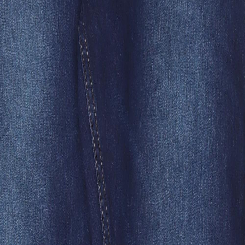 Marks and Spencer Womens Blue Cotton Skinny Jeans Size 8 L31 in Regular Button