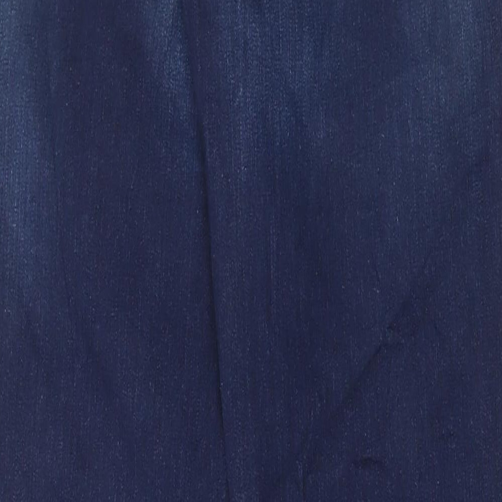 Marks and Spencer Womens Blue Cotton Skinny Jeans Size 8 L31 in Regular Button