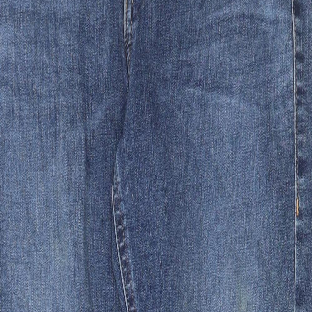 Marks and Spencer Womens Blue Cotton Skinny Jeans Size 8 L26 in Regular Button