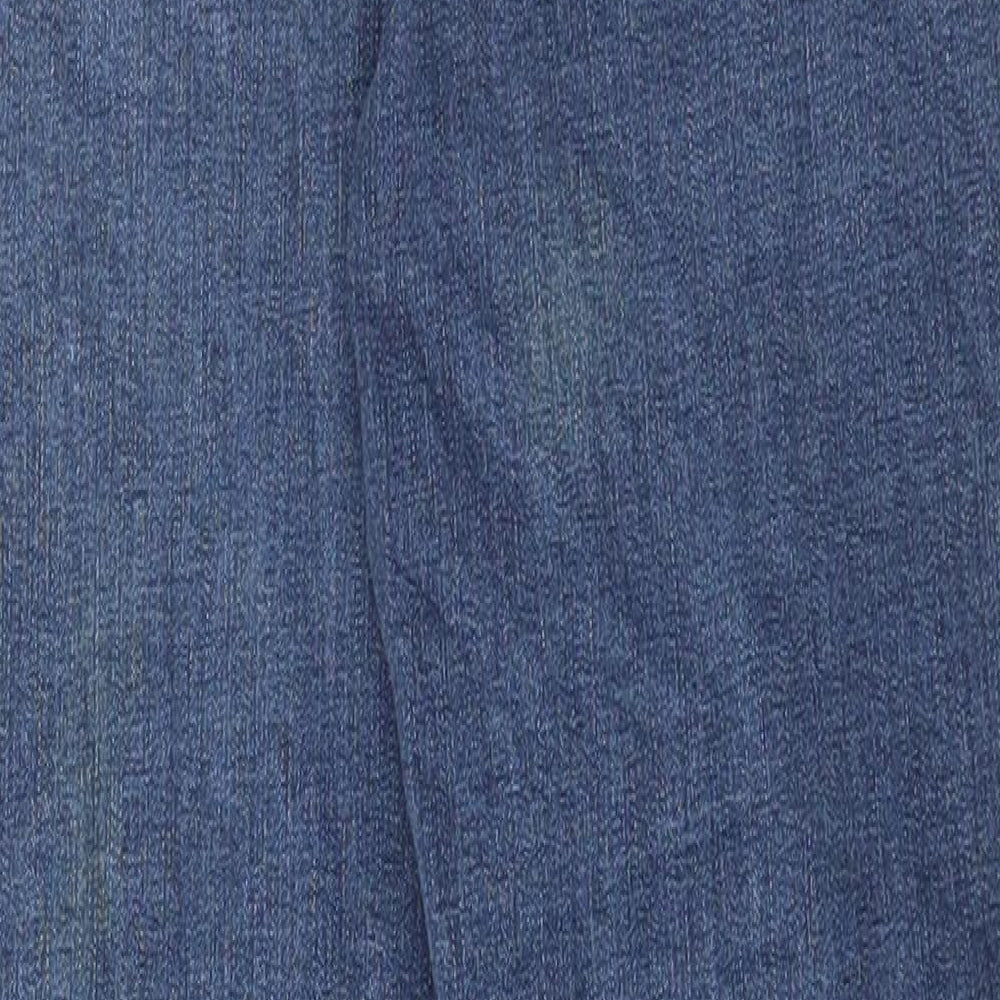 Marks and Spencer Womens Blue Cotton Skinny Jeans Size 8 L26 in Regular Button