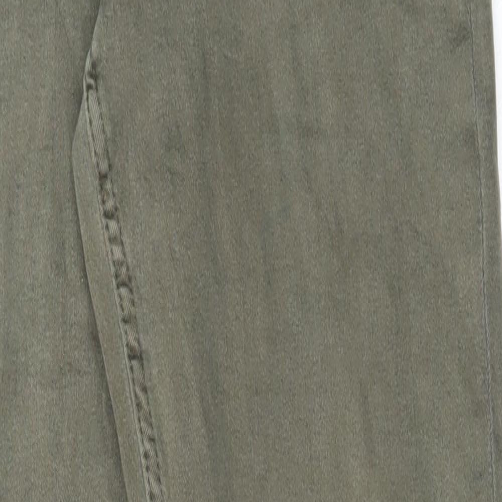 Marks and Spencer Womens Green Cotton Skinny Jeans Size 10 L31 in Regular Button