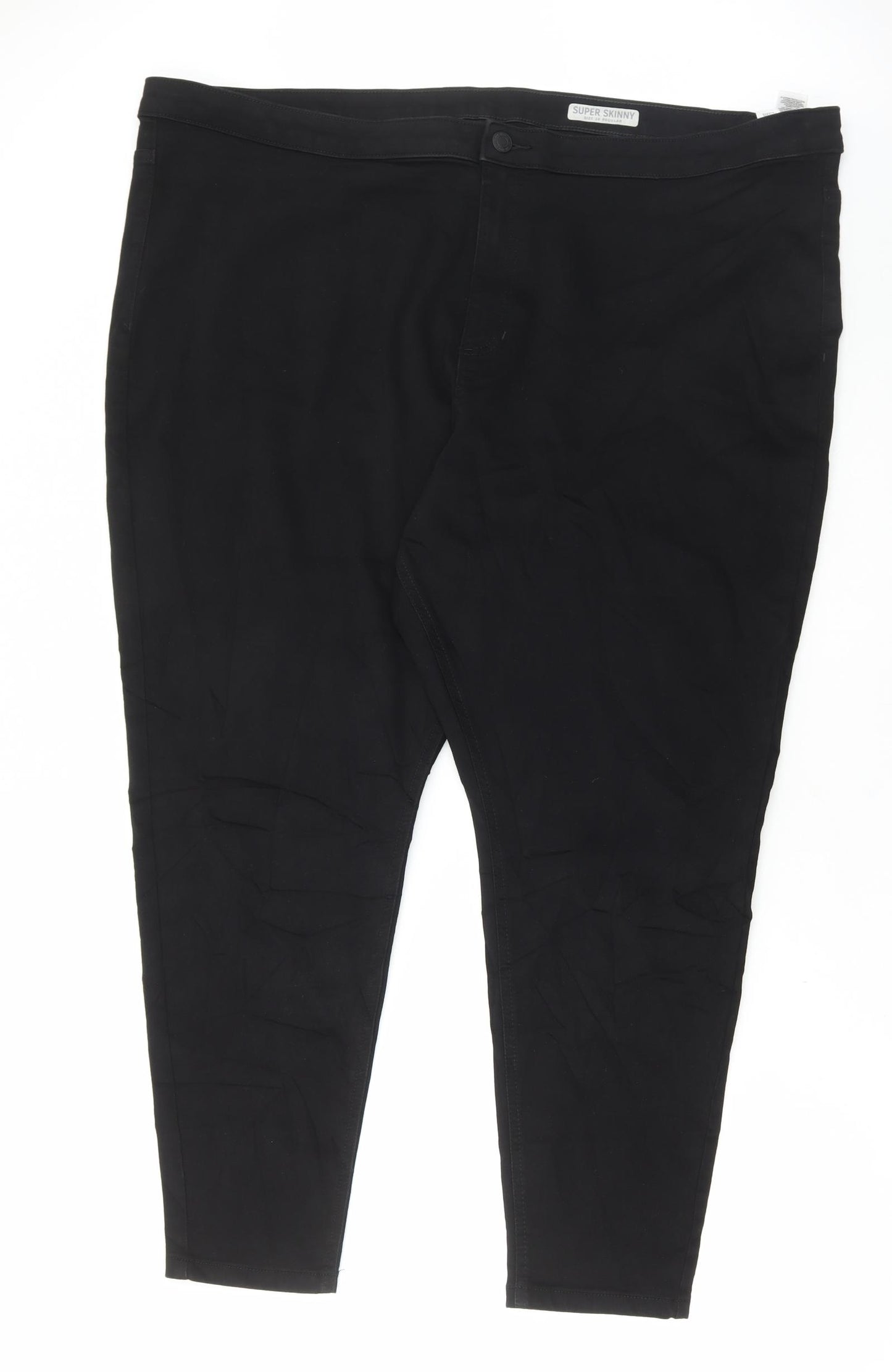 Marks and Spencer Womens Black Cotton Skinny Jeans Size 28 L27 in Regular Button