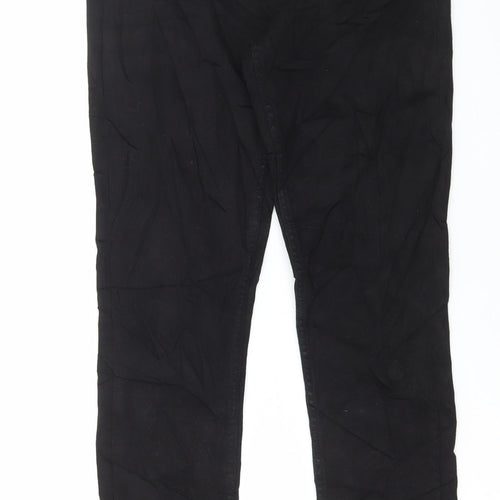 Marks and Spencer Womens Black Cotton Skinny Jeans Size 10 L30 in Regular Button