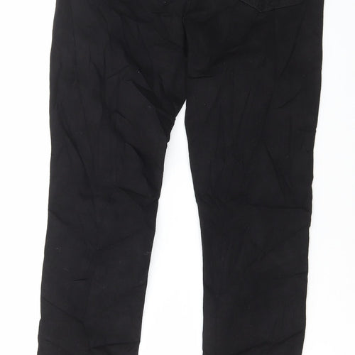 Marks and Spencer Womens Black Cotton Skinny Jeans Size 10 L30 in Regular Button