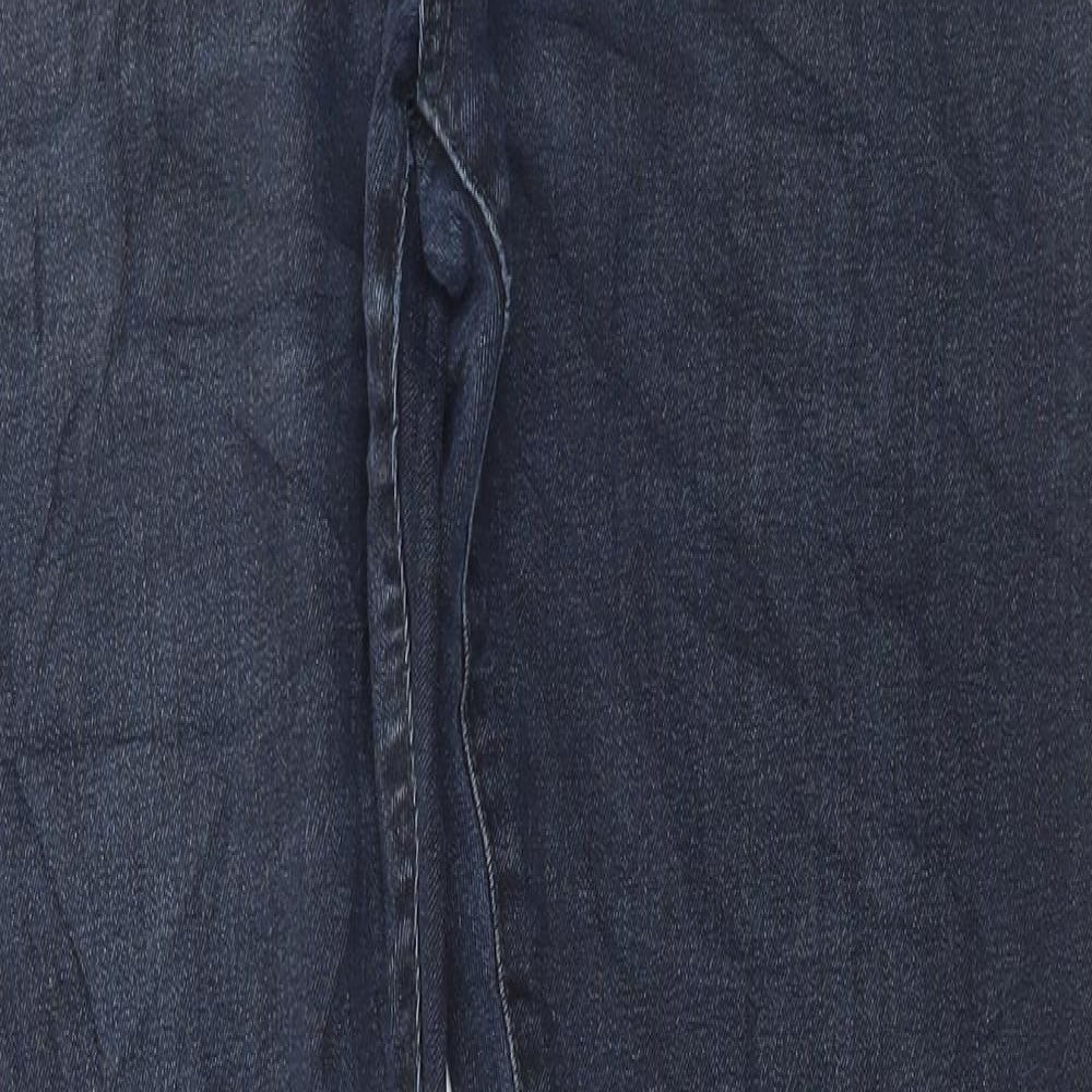 NEXT Mens Blue Cotton Skinny Jeans Size 32 in L34 in Regular Button