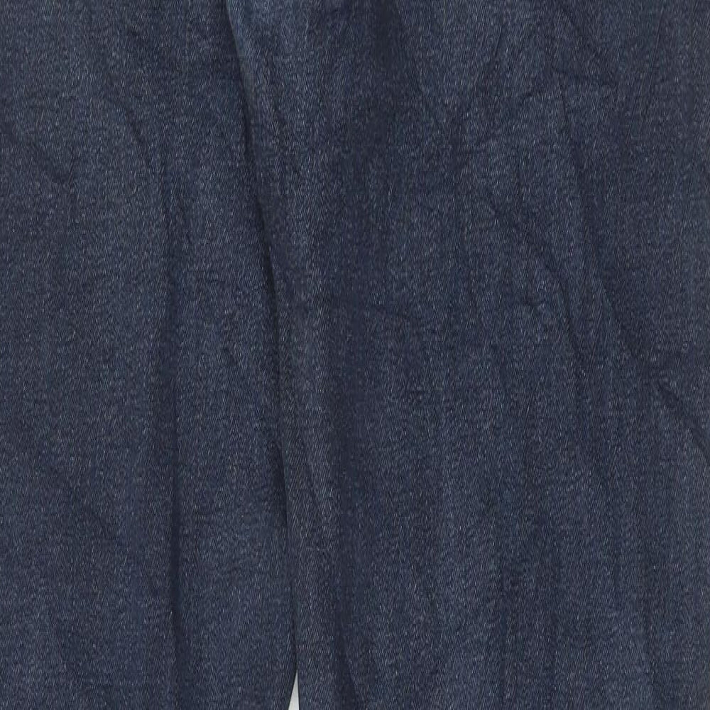 NEXT Mens Blue Cotton Skinny Jeans Size 32 in L34 in Regular Button