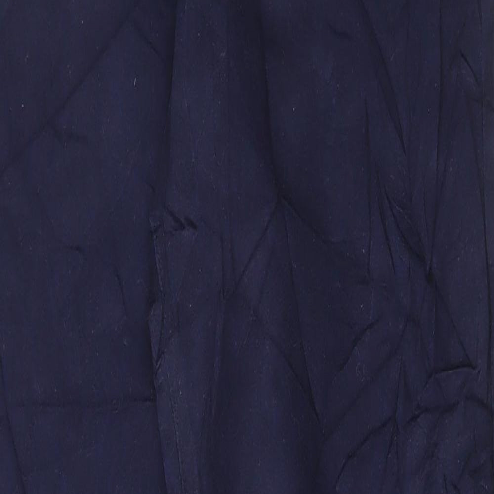 Marks and Spencer Womens Blue Cotton Straight Jeans Size 14 L32 in Regular Button