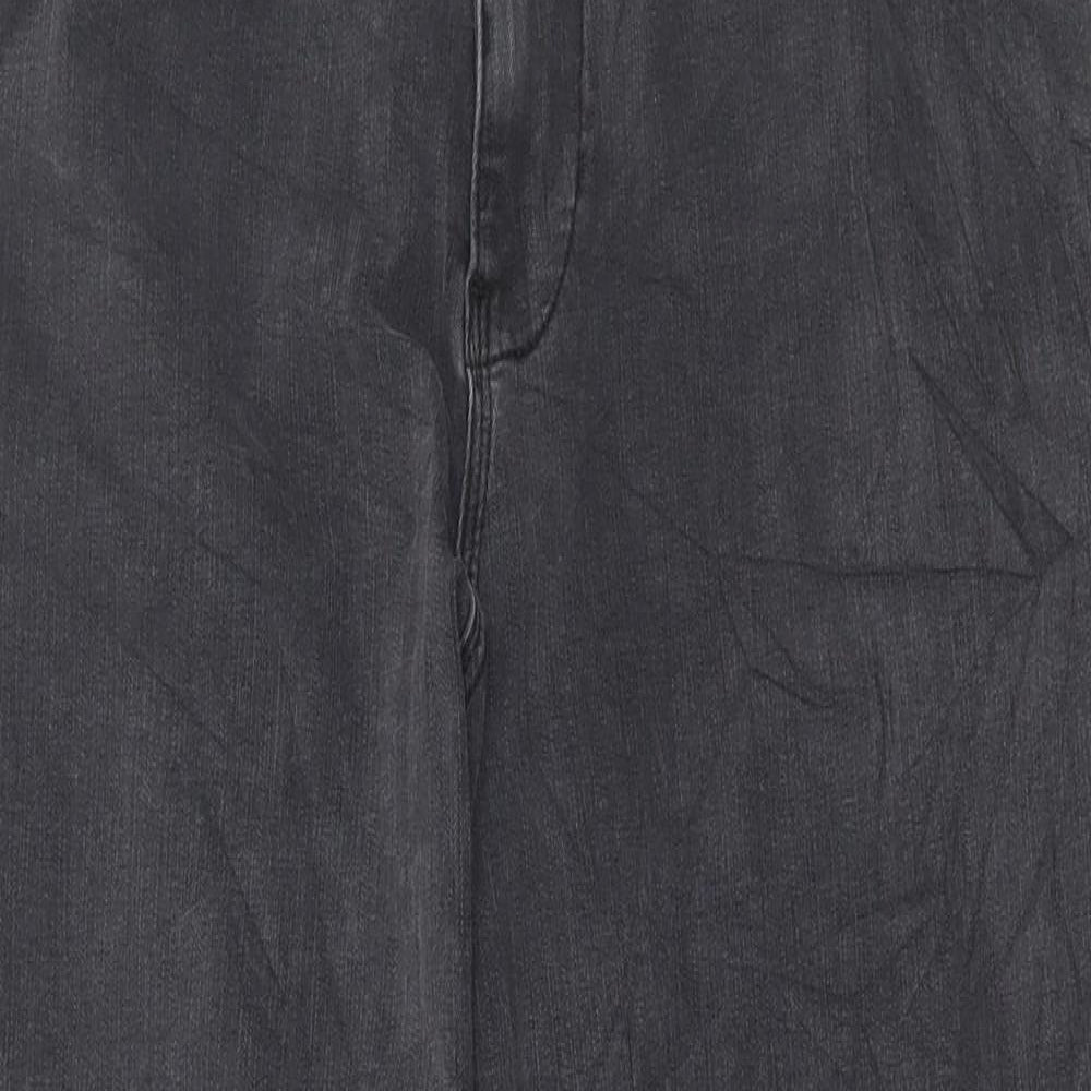 Marks and Spencer Womens Grey Cotton Skinny Jeans Size 20 L27 in Regular Button