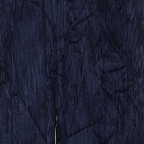Marks and Spencer Mens Blue Cotton Trousers Size 30 in L33 in Regular Button