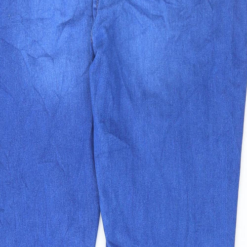 New Look Womens Blue Cotton Skinny Jeans Size 16 L29 in Regular Button