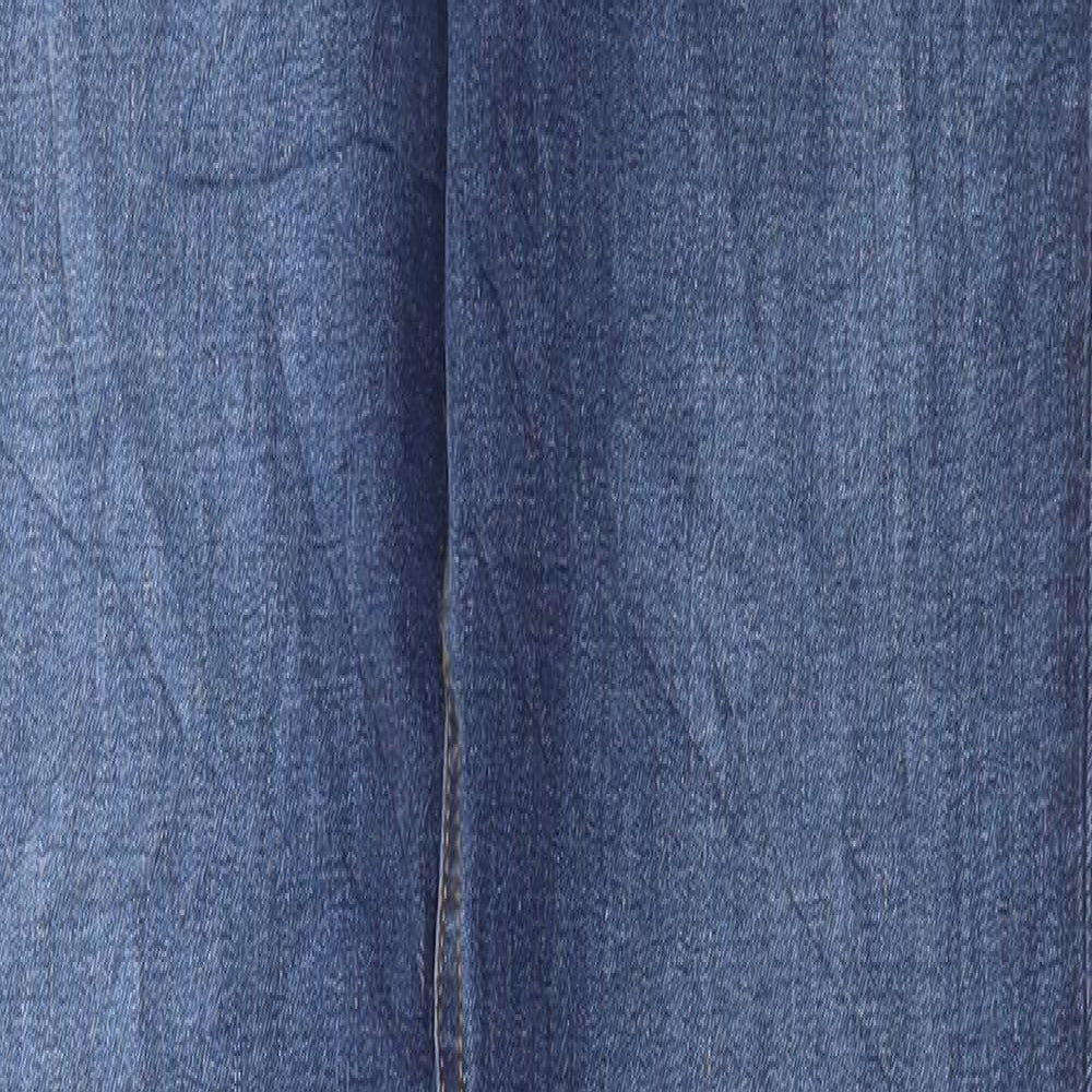 Marks and Spencer Womens Blue Cotton Skinny Jeans Size 6 L32 in Regular Button
