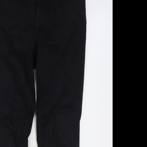 Cinema Club Womens Black Cotton Straight Jeans Size 30 in L24 in Regular Zip
