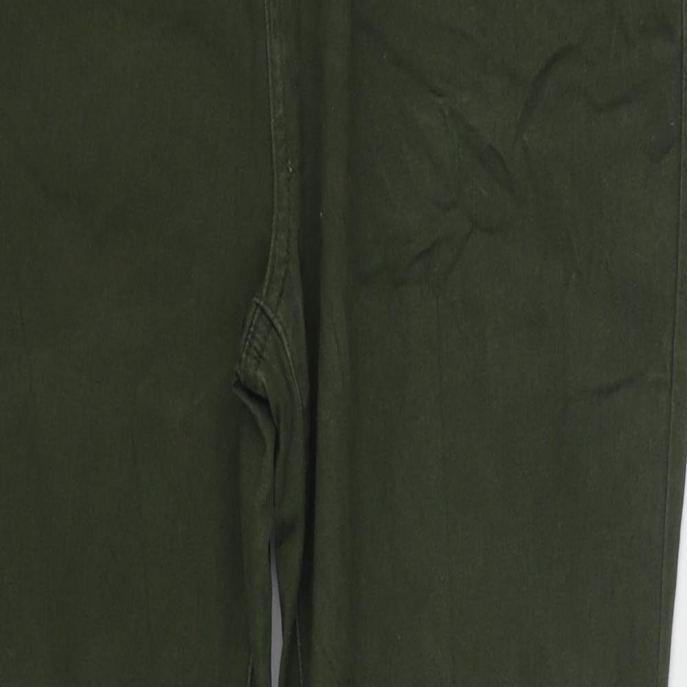 TU Womens Green Cotton Skinny Jeans Size 16 L27 in Regular Zip