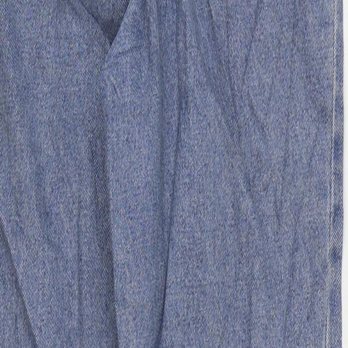 Denim & Co. Womens Blue Cotton Mom Jeans Size 8 L28 in Regular Zip