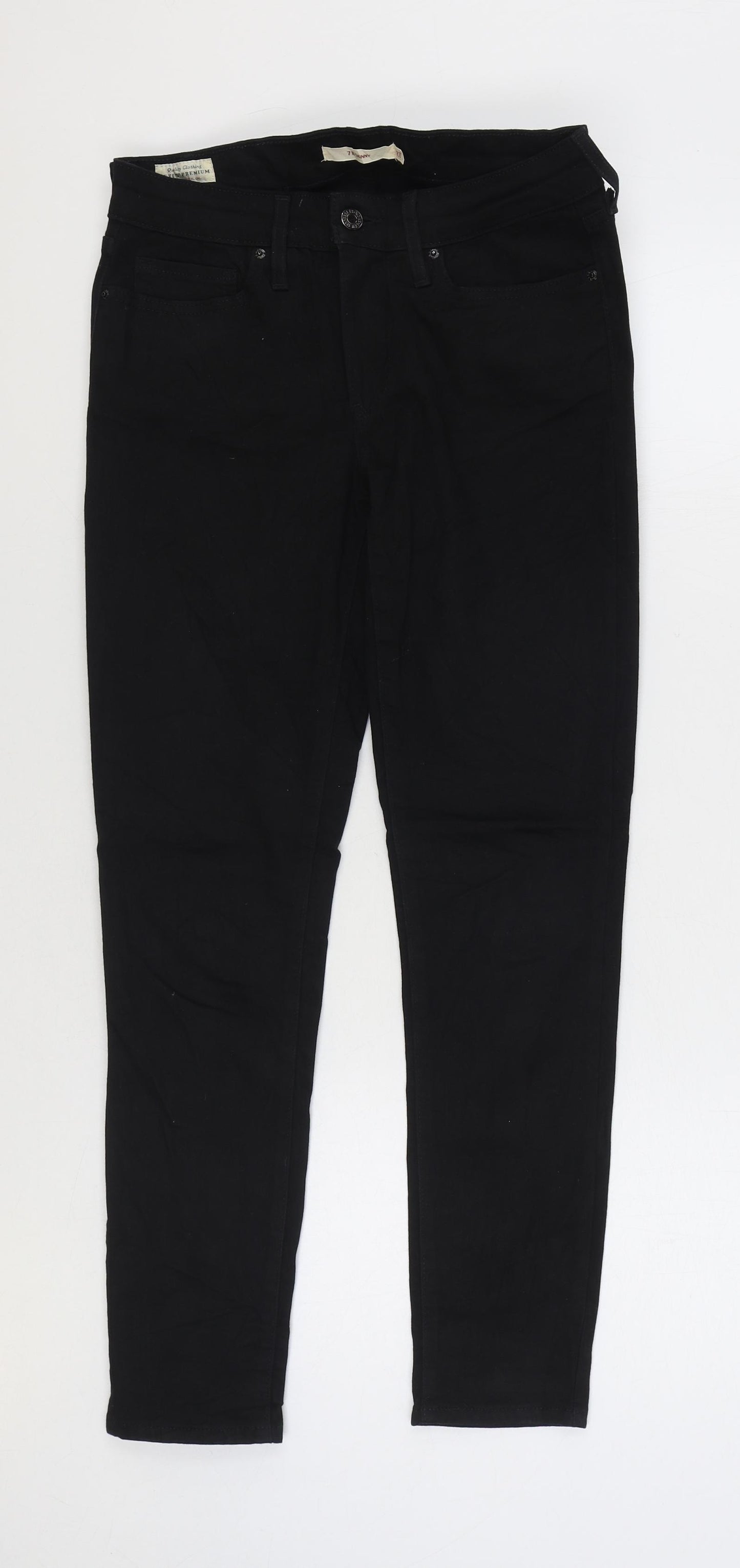 Levi's Mens Black Cotton Skinny Jeans Size 28 in L27 in Regular Zip