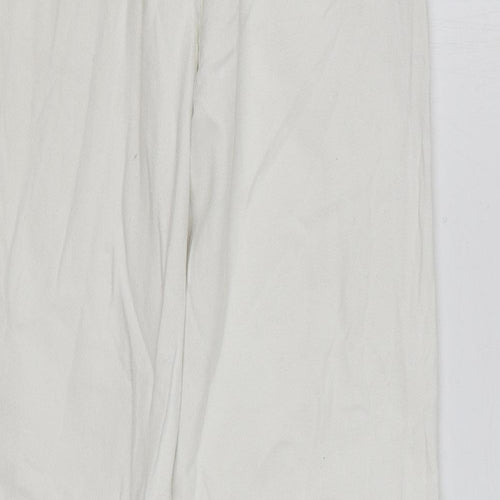 SheIn Womens White Cotton Straight Jeans Size 28 in L29 in Regular Zip