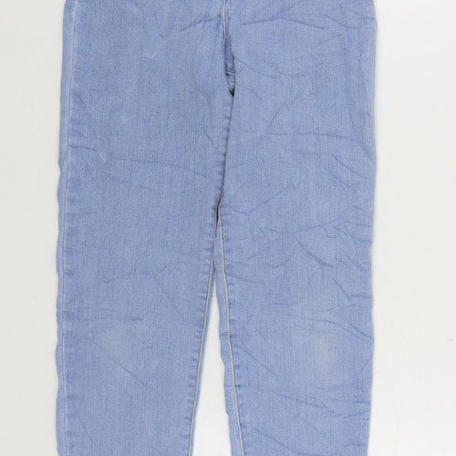 Anko Girls Blue Cotton Skinny Jeans Size 12 Years Regular Zip