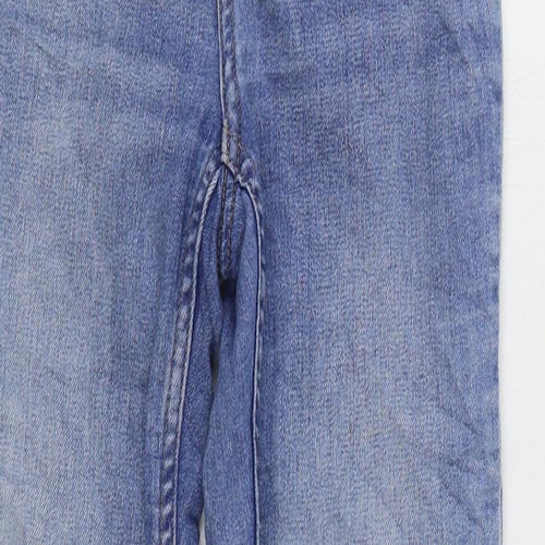 H&M Womens Blue Cotton Skinny Jeans Size 4 L28 in Regular Zip