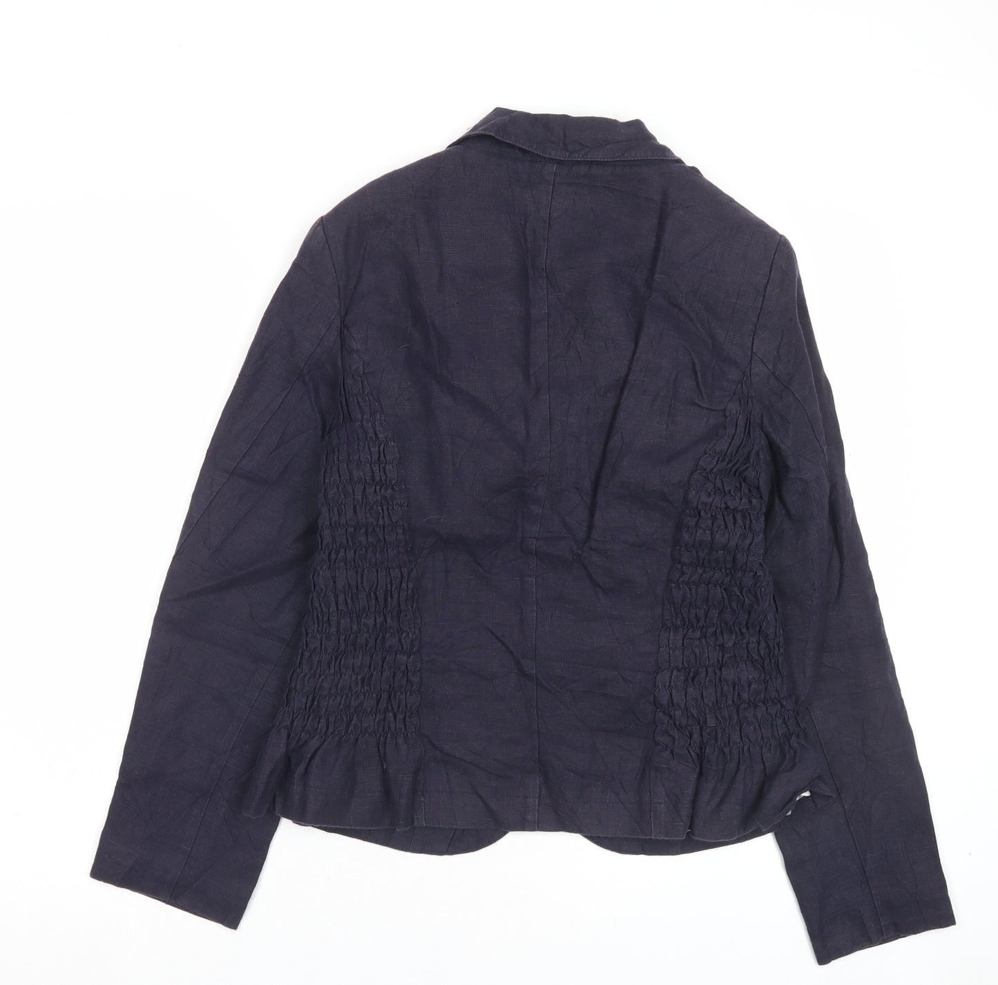 Per Una Womens Blue Jacket Blazer Size 16 Button