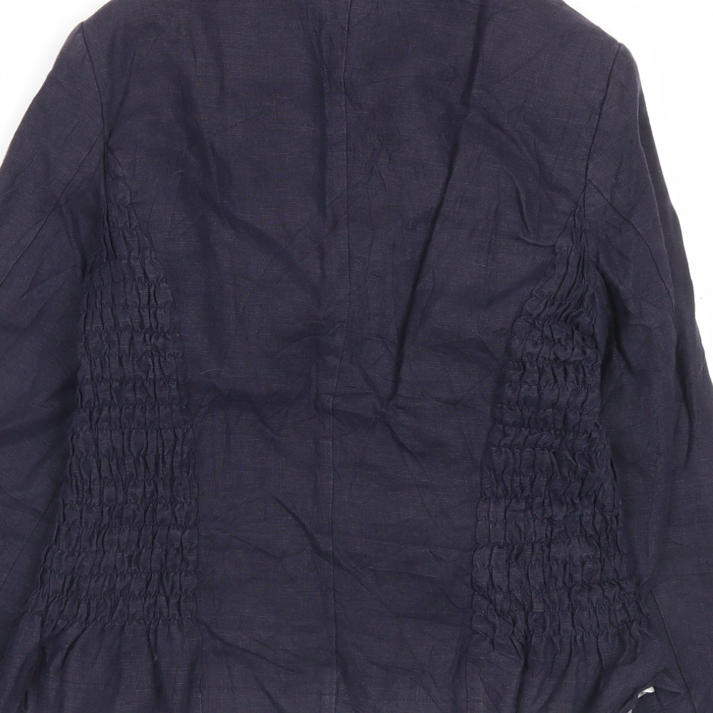 Per Una Womens Blue Jacket Blazer Size 16 Button