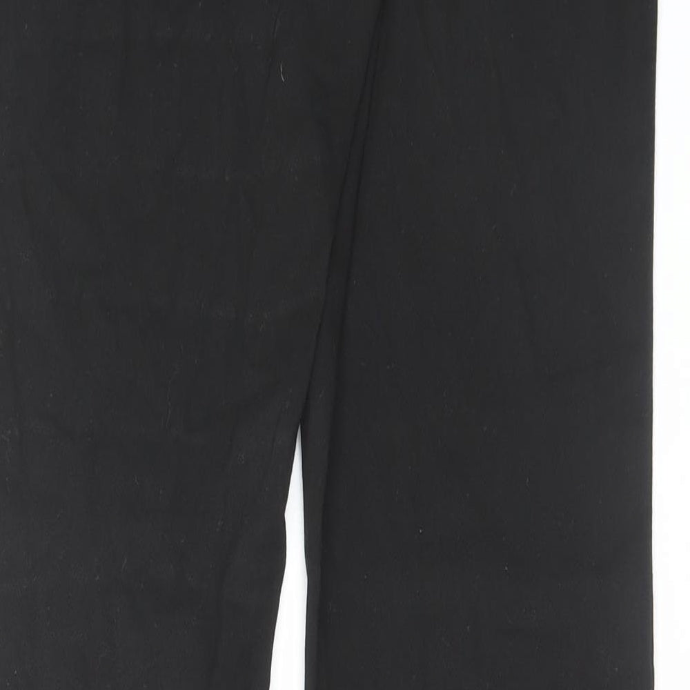 NEXT Womens Black Polyester Trousers Size 10 L33 in Regular Hook & Eye