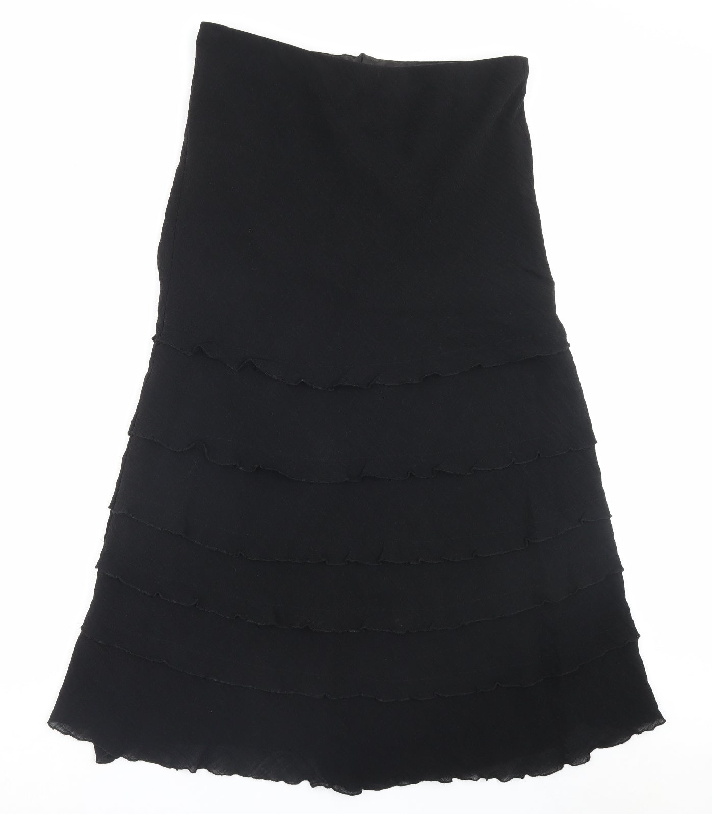 Marks and Spencer Womens Black Polyamide A-Line Skirt Size 18