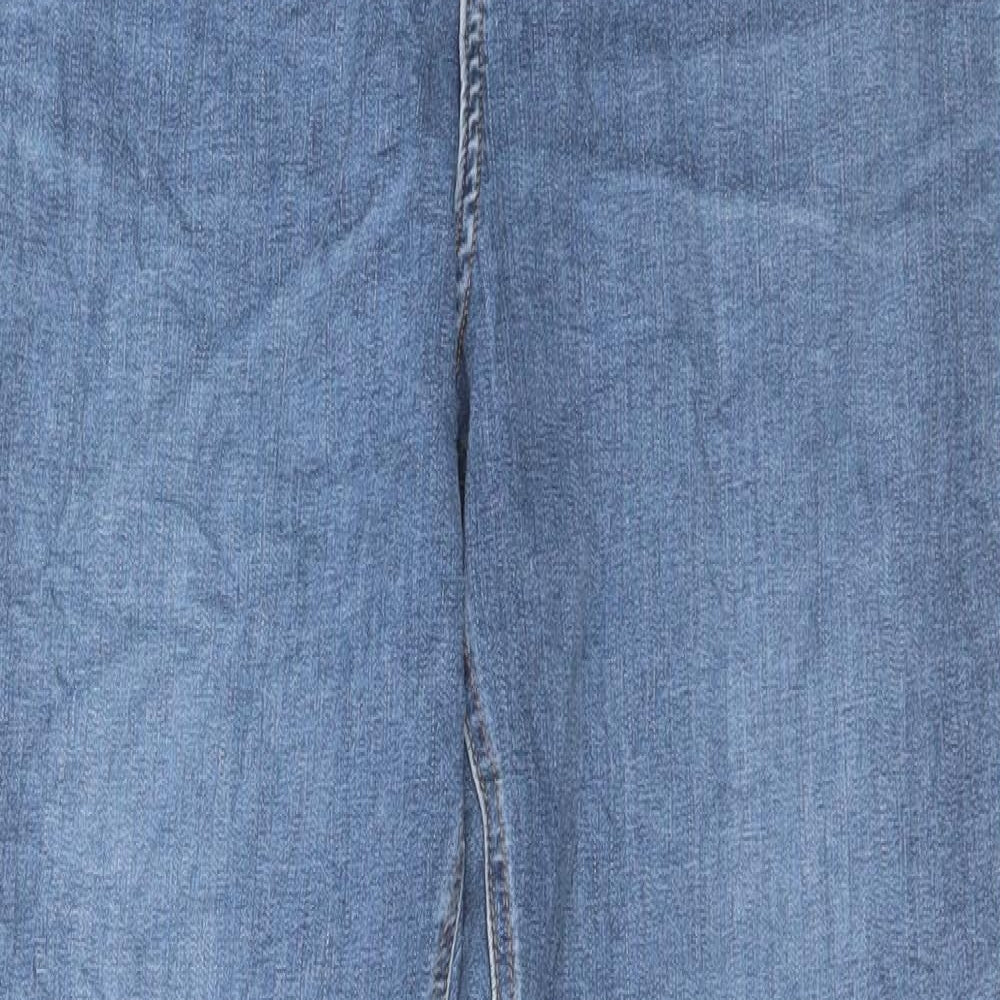 Marks and Spencer Womens Blue Cotton Skinny Jeans Size 16 L30 in Regular Button