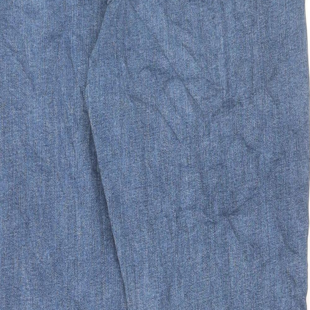 Marks and Spencer Womens Blue Cotton Skinny Jeans Size 16 L30 in Regular Button