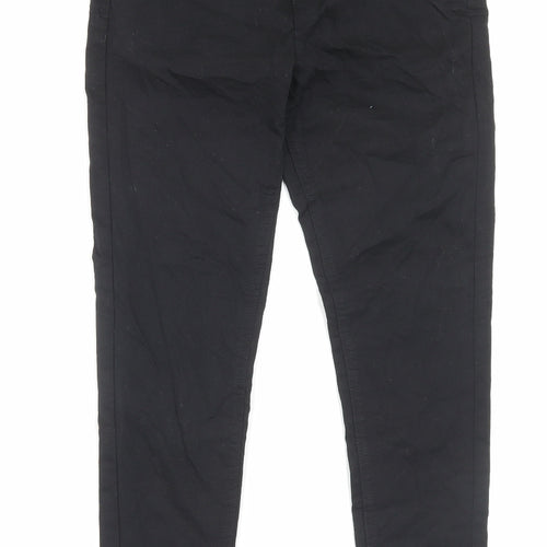Marks and Spencer Womens Black Cotton Skinny Jeans Size 28 in L28 in Regular Button