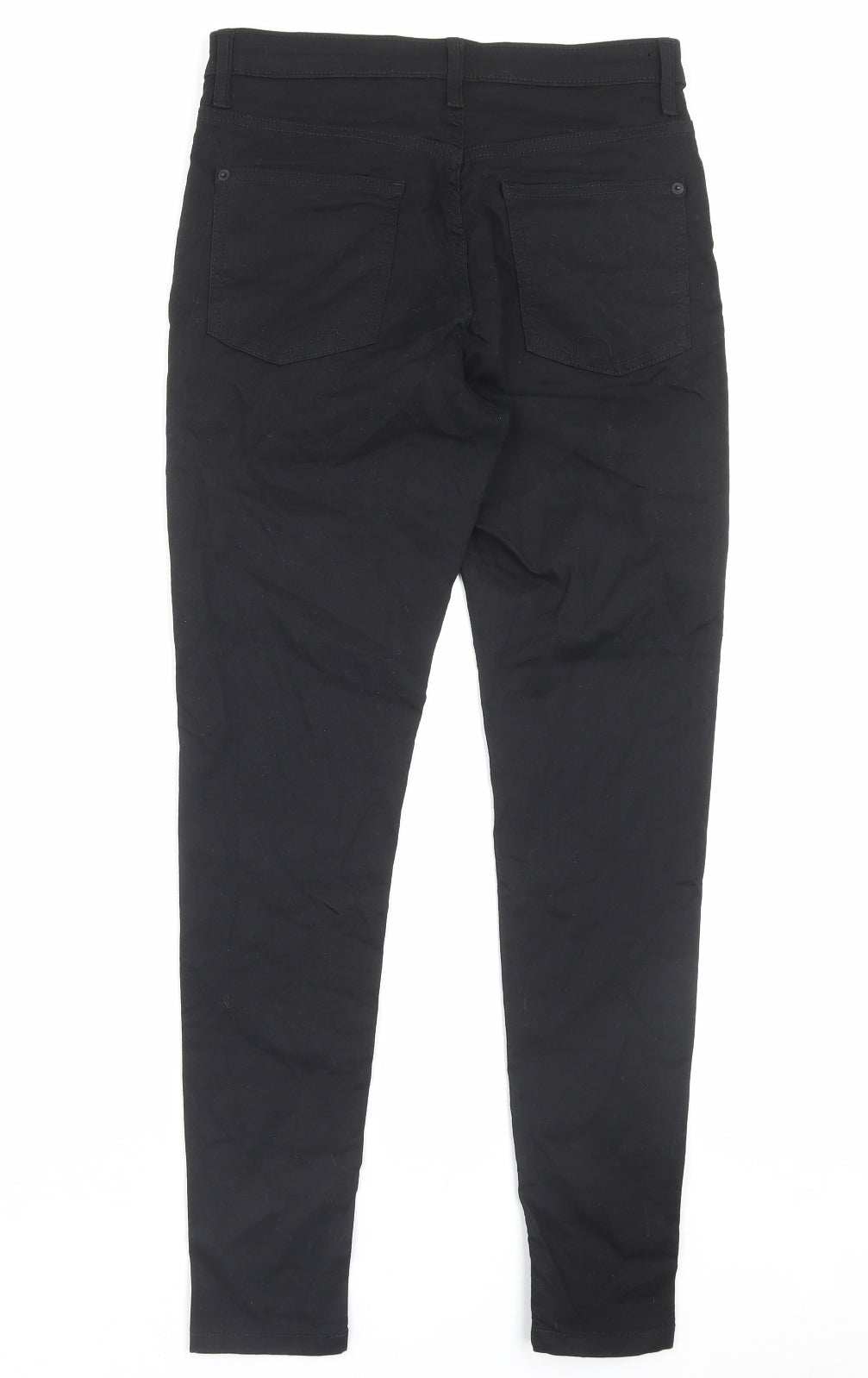 Marks and Spencer Womens Black Cotton Skinny Jeans Size 28 in L28 in Regular Button