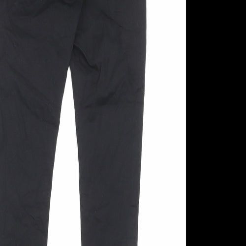 Marks and Spencer Womens Black Cotton Skinny Jeans Size 28 in L28 in Regular Button