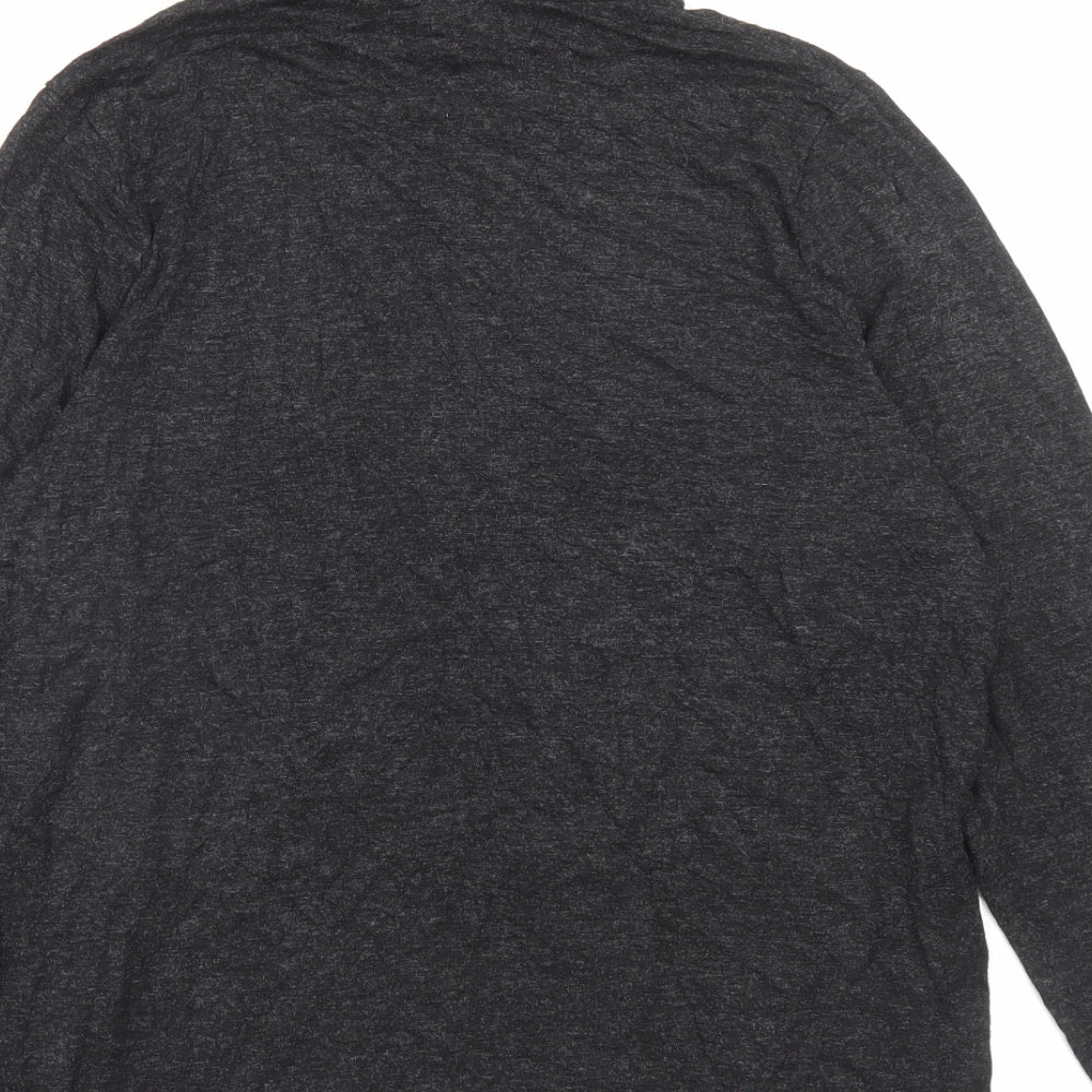 George Womens Grey Viscose Basic T-Shirt Size 14 Roll Neck