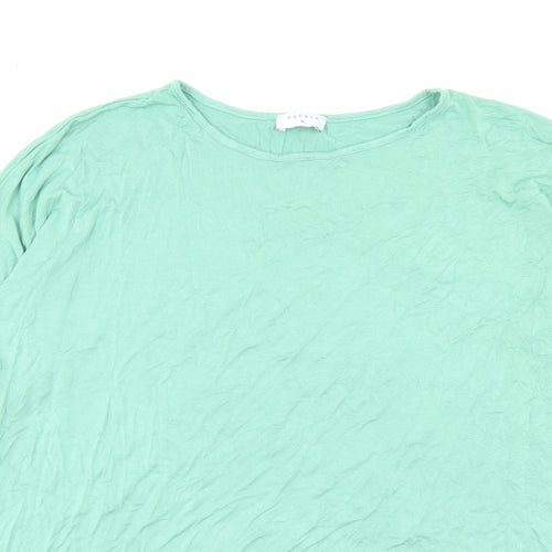 Papaya Womens Green Viscose Basic T-Shirt Size XL Crew Neck