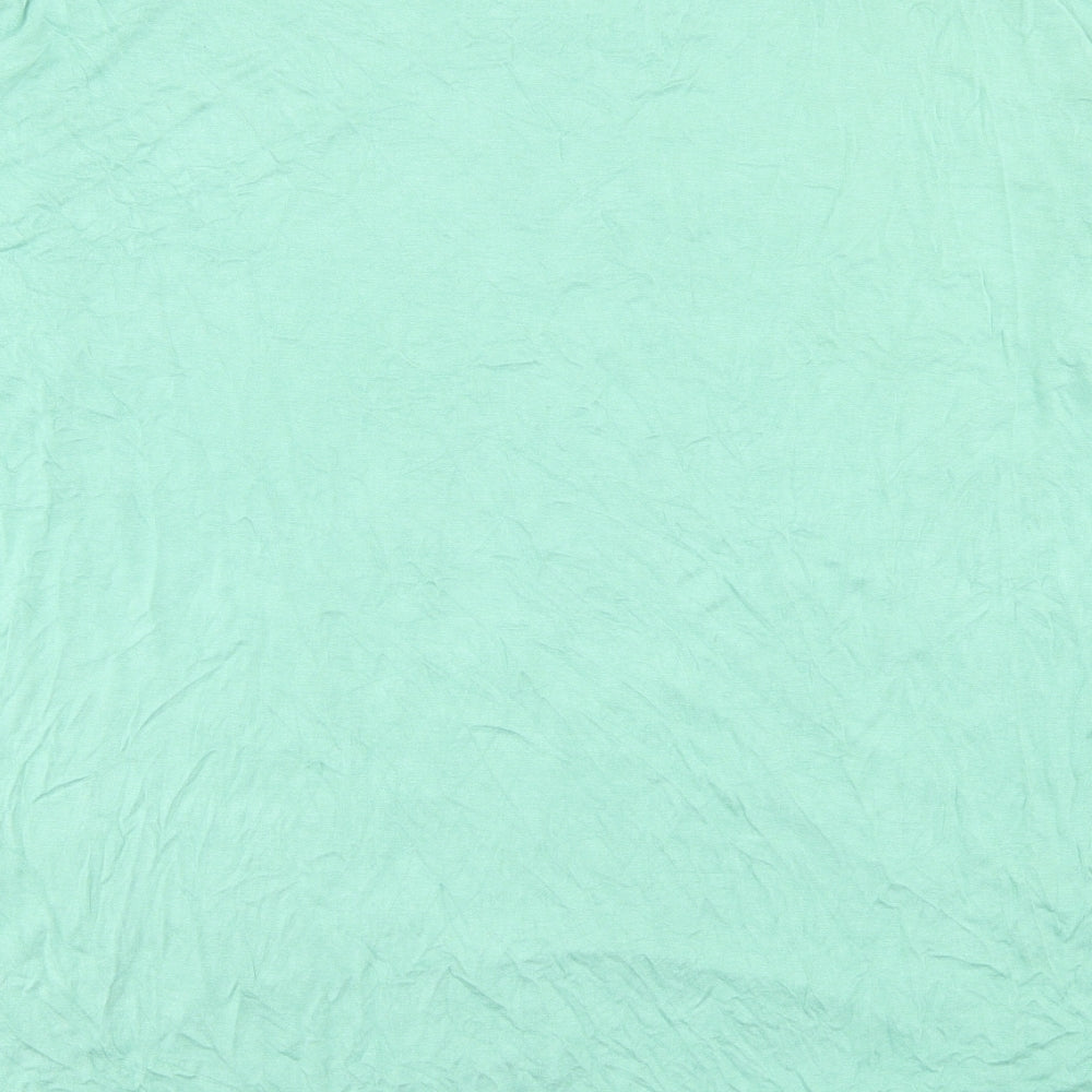 Papaya Womens Green Viscose Basic T-Shirt Size XL Crew Neck