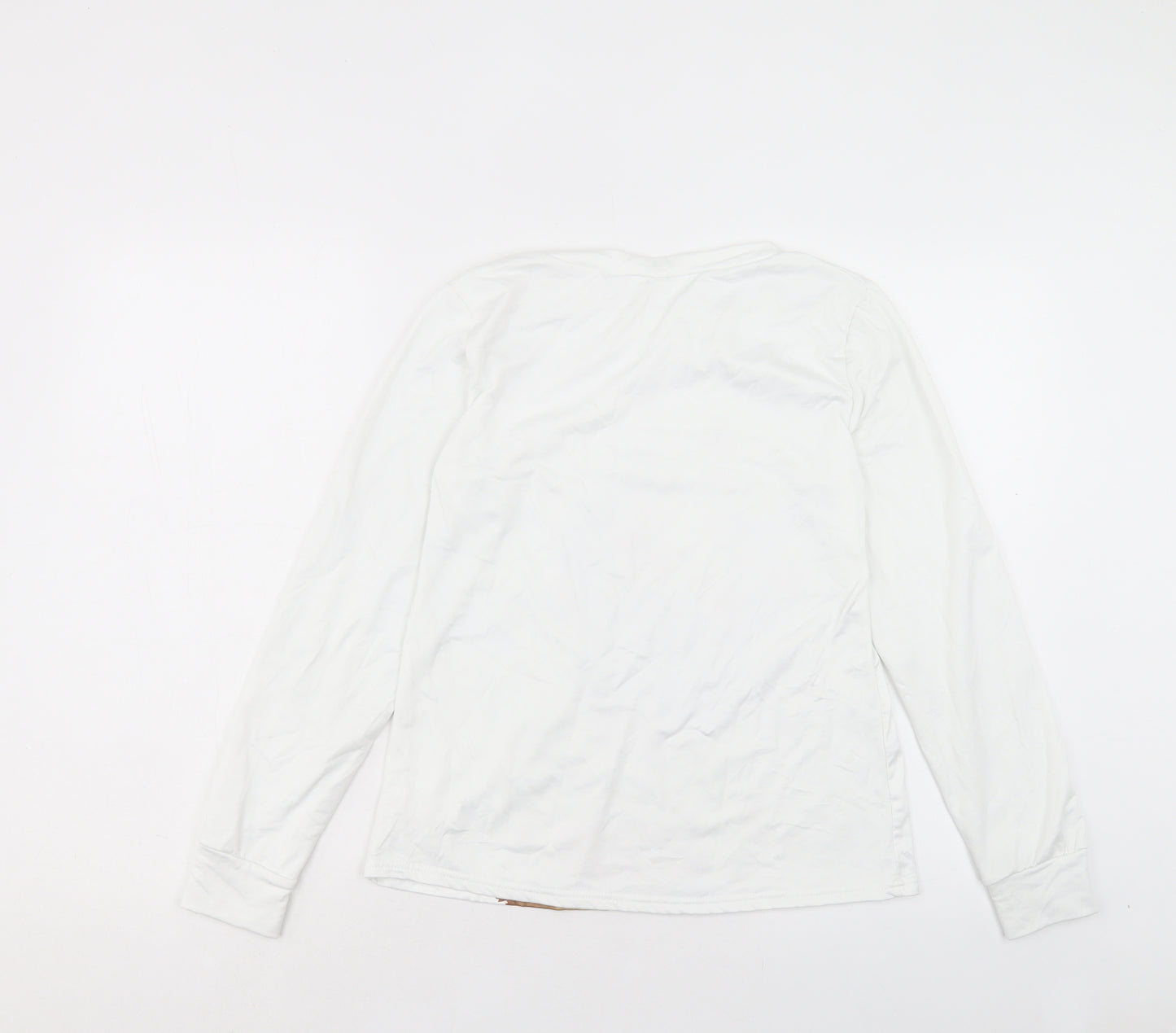 Preworn Womens White Polyester Pullover Sweatshirt Size S Pullover - Reindeer