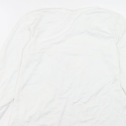 Preworn Womens White Polyester Pullover Sweatshirt Size S Pullover - Reindeer