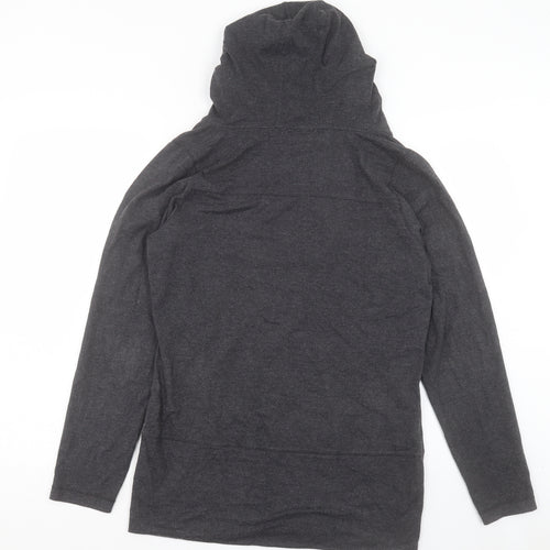 Avenue Womens Grey Cotton Pullover Hoodie Size 14 Pullover