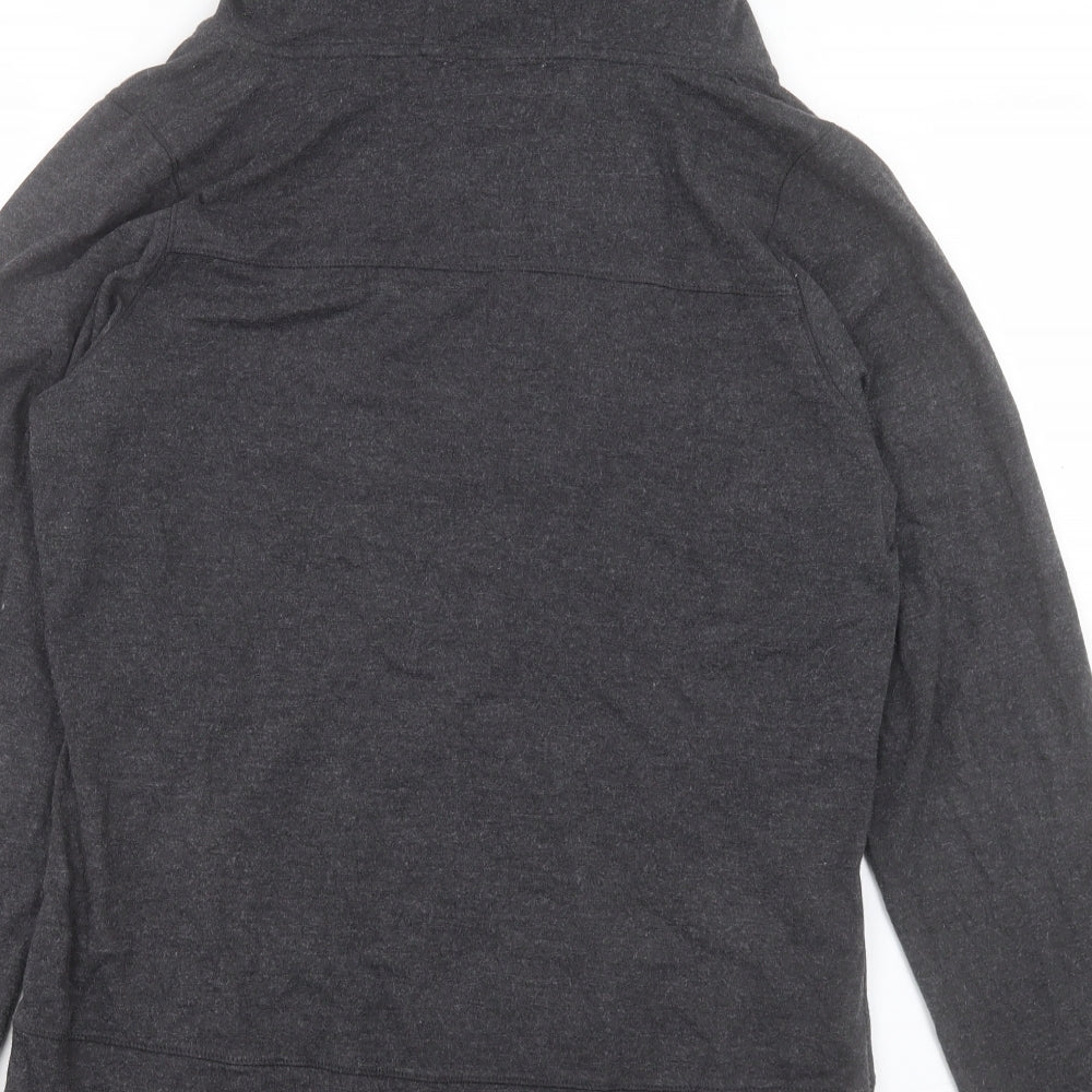 Avenue Womens Grey Cotton Pullover Hoodie Size 14 Pullover