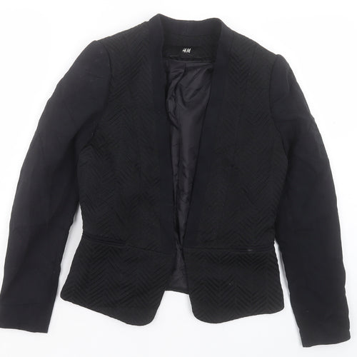 H&M Womens Black Jacket Blazer Size 6