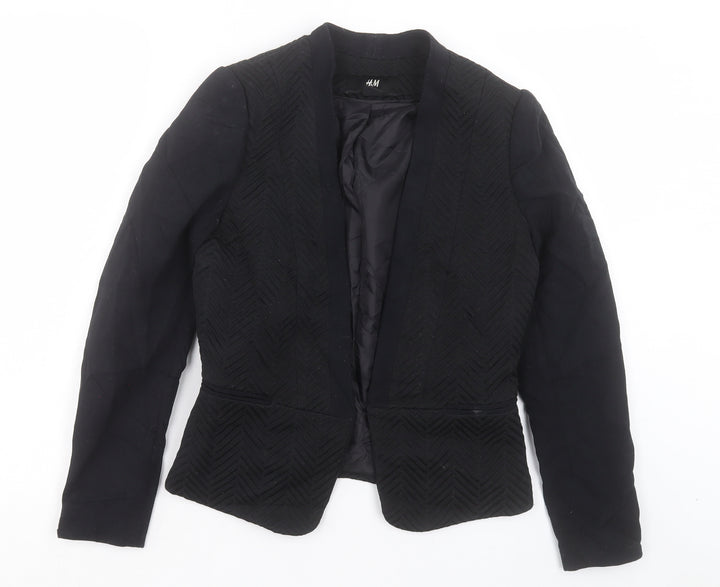 H&M Womens Black Jacket Blazer Size 6