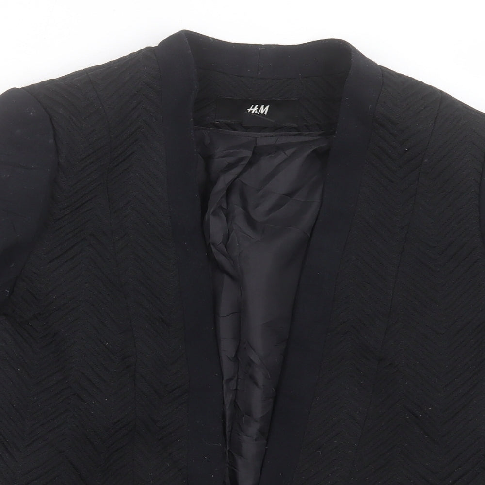 H&M Womens Black Jacket Blazer Size 6