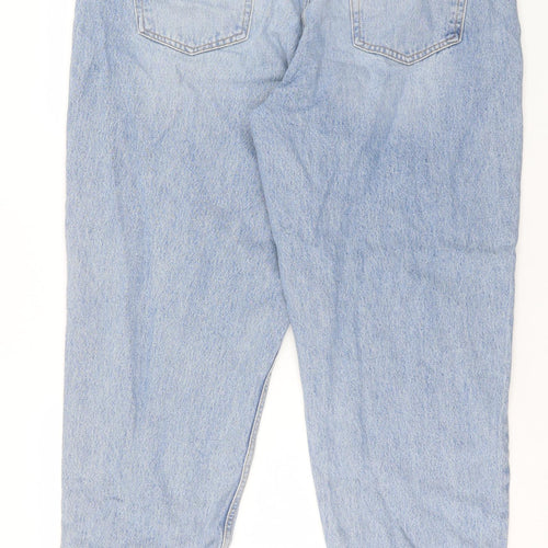 ASOS Mens Blue Cotton Straight Jeans Size 34 in L30 in Regular Button