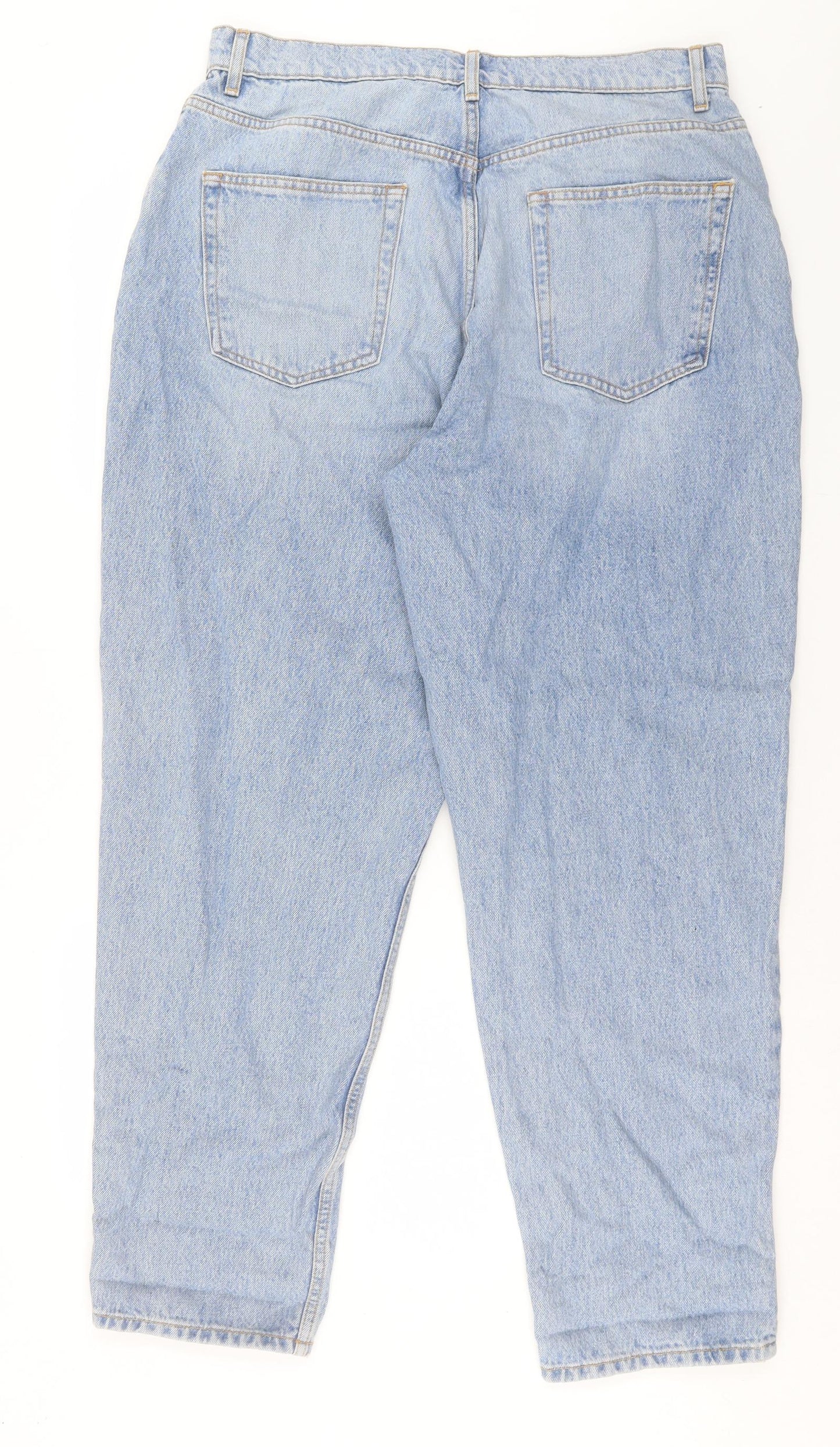ASOS Mens Blue Cotton Straight Jeans Size 34 in L30 in Regular Button
